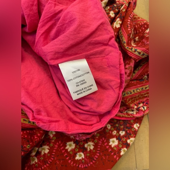 C & C California Cotton Floral Pink Maxi Dress Size Small - Picture 7 of 12